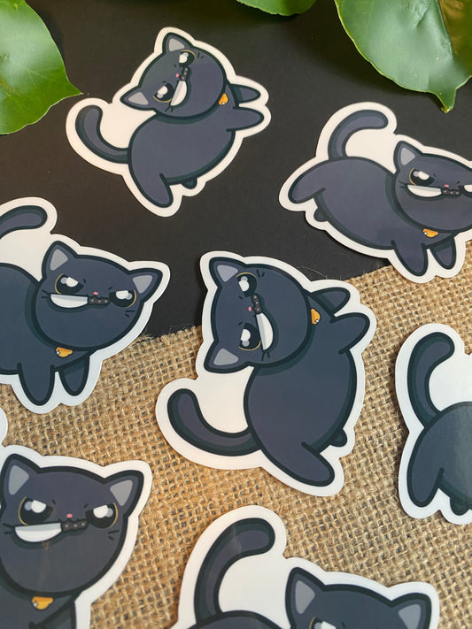 Black Cat Stickers Set of 24 Stickers, Cat Stickers, Waterproof Sticker,  Journal Sticker, Die Cut Stickers. Halloween Stickers, Scary Cat Stickers