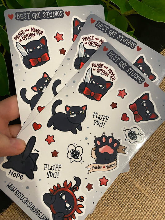 Simple Black Cat Sticker, HQ3, Black Cat, Cute, Adorable, Illustration,  Kitty Cat, Gift for Kids, Gift for Cat Lover, Kitten, Gift for Kids 